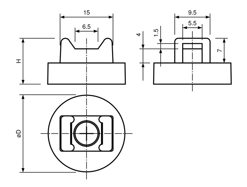 Magneetsysteem in rubber met zadel