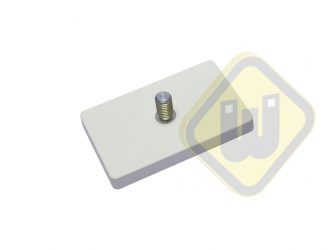 Neodymium magneetsysteem rubber rechthoek draadstift A74x45AG-KwM8