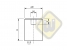 Alnico busmagneet staal met draadgat rood gelakt MP.10.01