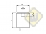 Alnico busmagneet staal met draadgat rood gelakt MP.10.08