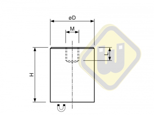 Alnico busmagneet staal verzinkt met draadgat SGG10ALN-vM4x7