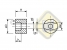 Alnico knopmagneet met doorlopend gat rood gelakt MP.30.02