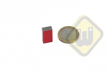 Alnico rechthoekige staaf magneet rood gelakt MP.80.01