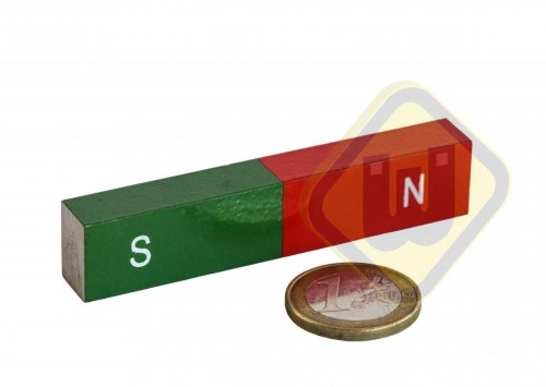 Alnico rechthoekige staaf magneet rood gelakt MP.80.05