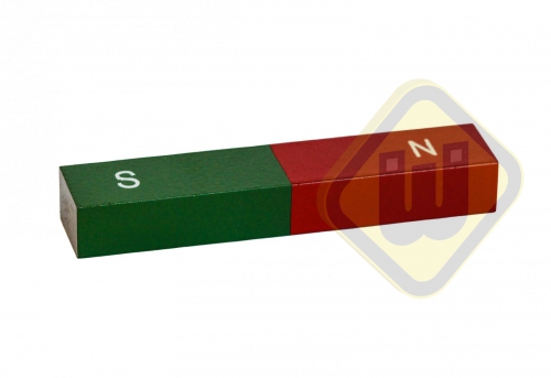 Alnico rechthoekige staaf magneet rood gelakt MP.80.05