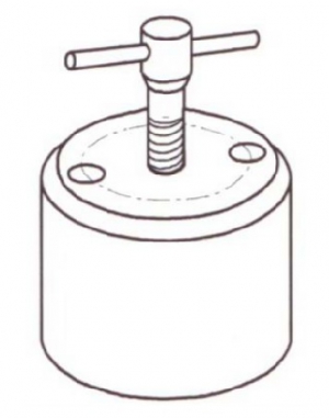 Technische tekening Alnico busmagneet staal met afdruk MP.91.02