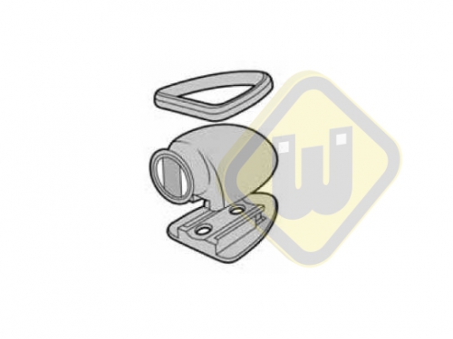 Deurmagneet systeem op rubber basis bocht CF22-2W GRIJS