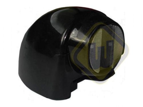 Deurmagneet systeem op rubber basis bocht CF22-2W ZWART