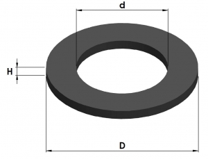 Technische tekening Ferriet ringmagneten FE-R-36x18x8