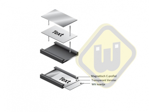 Magnetisch C-Profiel op LENGTE MCP-10X80