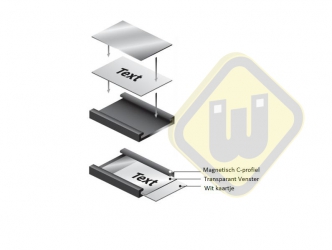 Magnetisch C-Profiel op LENGTE MCP-30X100