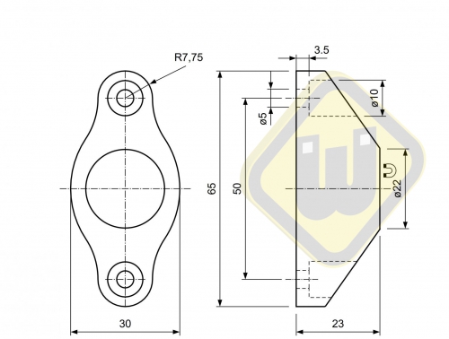 Magnetische Deurstopper MBS-65x30x23-ND