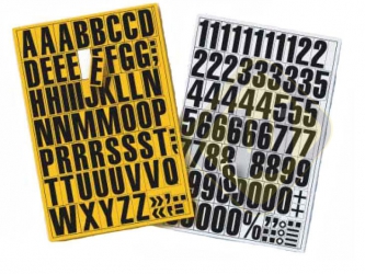 Magnetische lettercombinatieset A4 formaat.  MLCS-23/17 WIT