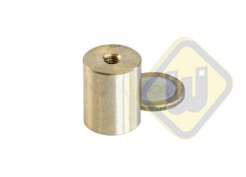 Neodymium busmagneet messing met draadgat en h6passingstolerantie SG20ND-h6M6x6