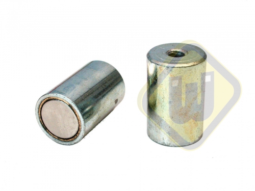 Neodymium busmagneet staal verzinkt met draadgat SG20STND-vM6x9