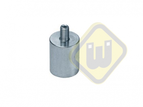 Neodymium busmagneet staal verzinkt met draadstift SG10STNDAG-vM4x8