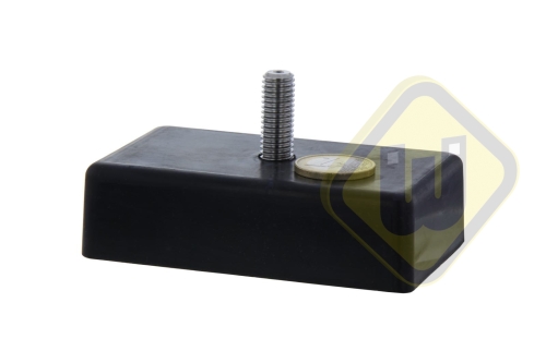 Neodymium Magneet in Stalen U-profiel rubber ommanteld ML-NEO-100-RU