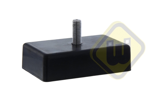 Neodymium Magneet in Stalen U-profiel rubber ommanteld ML-NEO-100-RU