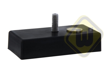 Neodymium Magneet in Stalen U-profiel rubber ommanteld ML-NEO-125-RU