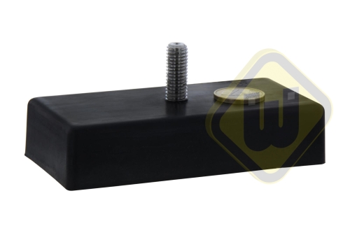 Neodymium Magneet in Stalen U-profiel rubber ommanteld ML-NEO-125-RU