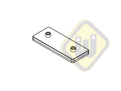 Neodymium magneetsysteem rubber rechthoek draadbus A110x45A-Ks2xM6