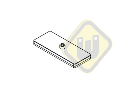 Neodymium magneetsysteem rubber rechthoek draadbus A110x45A-KsM6