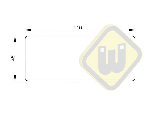 Neodymium magneetsysteem rubber rechthoek draadbus A110x45A-Kw2xM6