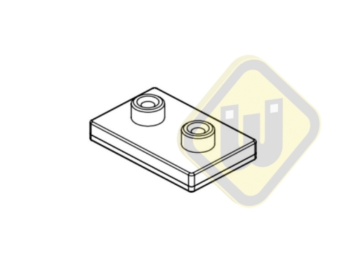 Neodymium magneetsysteem rubber rechthoek draadbus A35x22A-Ks2xM4