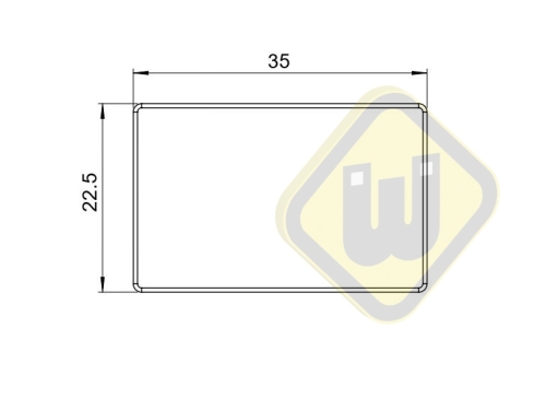 Neodymium magneetsysteem rubber rechthoek draadbus A35x22A-Ks2xM4