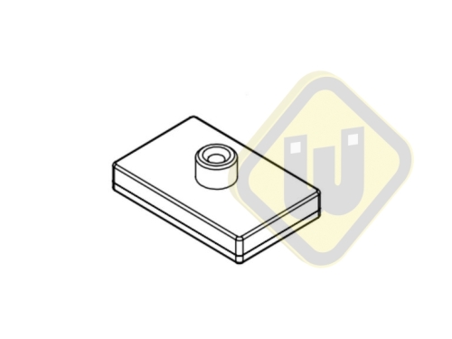 Neodymium magneetsysteem rubber rechthoek draadbus A35x22A-KsM4