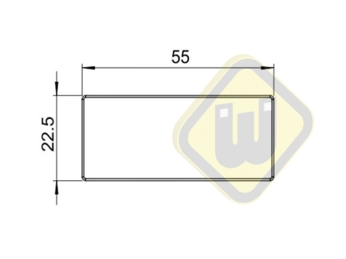 Neodymium magneetsysteem rubber rechthoek draadbus A55x22A-Ks2xM4