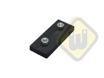 Neodymium magneetsysteem rubber rechthoek draadbus A55x22A-Ks2xM4