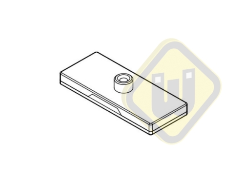 Neodymium magneetsysteem rubber rechthoek draadbus A55x22A-KsM4