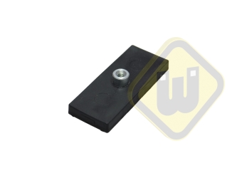 Neodymium magneetsysteem rubber rechthoek draadbus A55x22A-KsM4