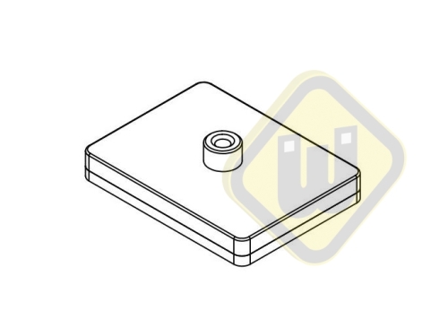 Neodymium magneetsysteem rubber rechthoek draadbus A59x45A-Ks2xM5