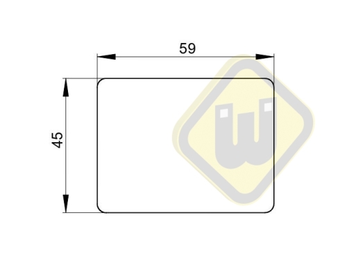 Neodymium magneetsysteem rubber rechthoek draadbus A59x45A-Ks2xM5