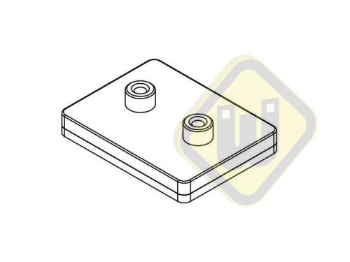 Neodymium magneetsysteem rubber rechthoek draadbus A59x45A-Kw2xM5