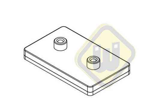 Neodymium magneetsysteem rubber rechthoek draadbus A74x45A-Ks2xM5