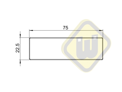 Neodymium magneetsysteem rubber rechthoek draadbus A75x22A-Ks2xM4