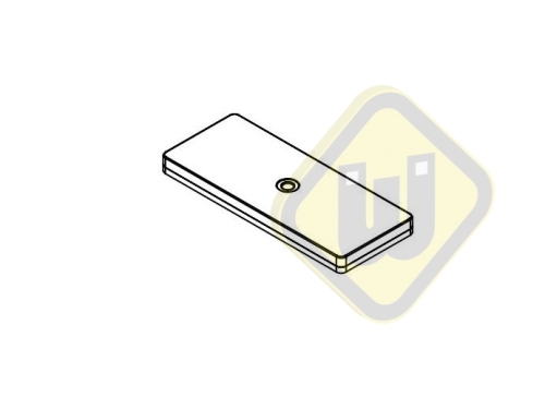 Neodymium magneetsysteem rubber rechthoek draadgat A110x45D-KsM6