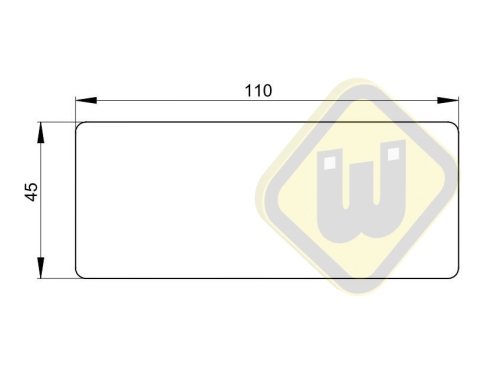 Neodymium magneetsysteem rubber rechthoek draadgat A110x45D-Kw2xM6