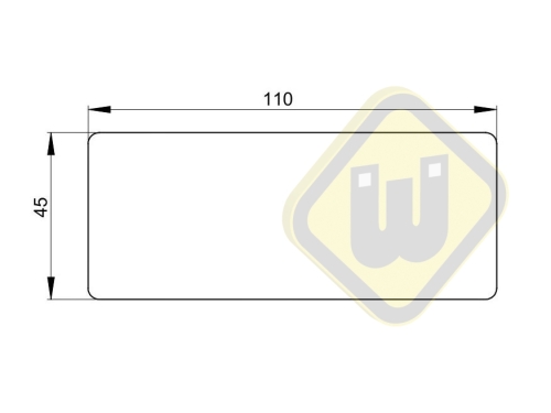 Neodymium magneetsysteem rubber rechthoek draadgat A110x45D-KwM6