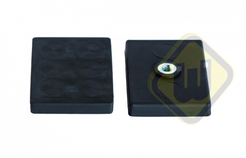 Neodymium magneetsysteem rubber rechthoek draadgat A43x31A-KsM4
