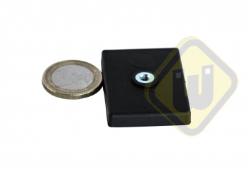 Neodymium magneetsysteem rubber rechthoek draadgat A43x31A-KsM4