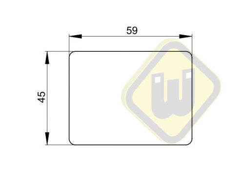 Neodymium magneetsysteem rubber rechthoek draadgat A74x45D-Ks2xM6