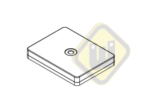Neodymium magneetsysteem rubber rechthoek draadgat A74x45D-KsM6
