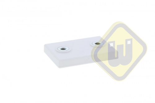 Neodymium magneetsysteem rubber rechthoek draadgaten A43x31A-Kw2xM4