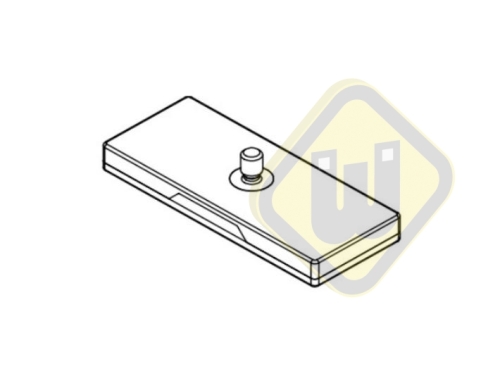 Neodymium magneetsysteem rubber rechthoek draadstift A55x22AG-KwM4