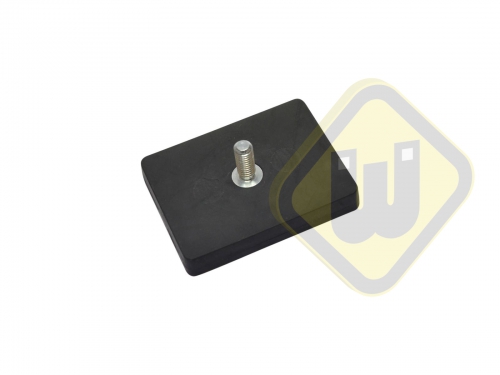 Neodymium magneetsysteem rubber rechthoek draadstift A59x45AG-KsM6