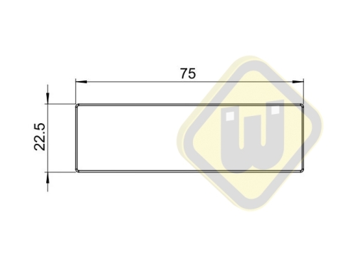 Neodymium magneetsysteem rubber rechthoek draadstift A75x22AG-Ks2xM4